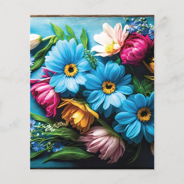 Lámina Flores de colores (Anverso)