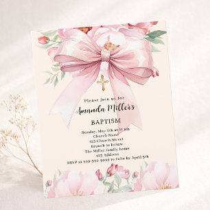 Lámina Flores de crema de arco rosa chica Invitación al b