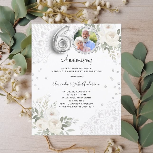 Lámina Flores de diamantes 60.ª invitación a la boda (Subido por el creador)