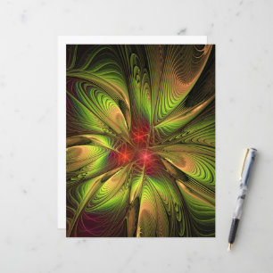 Lámina Flores de fantasía fractal blandas y tendientes