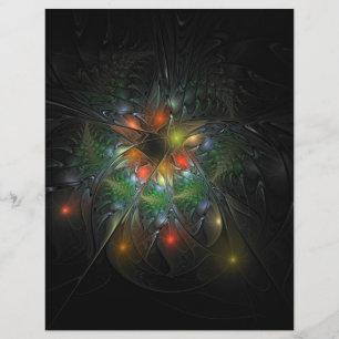 Lámina Flores de fantasía fractal blandas y tendientes