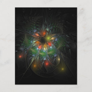 Lámina Flores de fantasía fractal blandas y tendientes