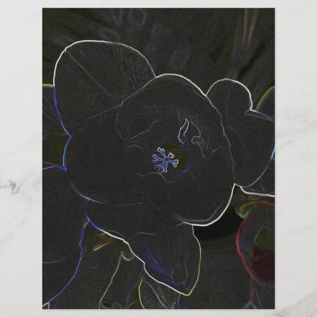 Lámina flores de freesia delineadas (Anverso)