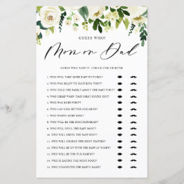 Lámina Flores de invierno blancas adivinan quién es el ju