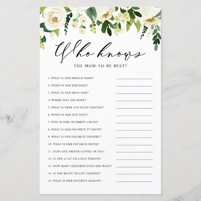 Lámina Flores de invierno blancas que saben mejor juego p (Anverso)