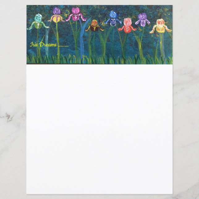 Lámina Flores de iris estacionarias (Anverso)