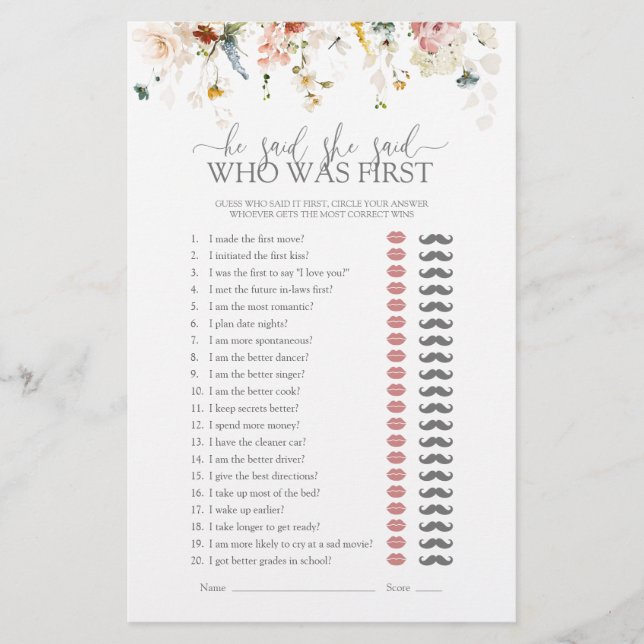 Lámina Flores De Jardín Dijo Que Dijo Que Había Jugado A  (Anverso)