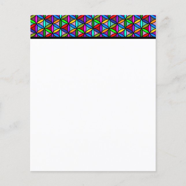 Lámina FLORES DE LA VIDA - patrón de gradientes multicolo (Anverso)