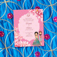 Flores de loto presupuestales Invitación de pareja