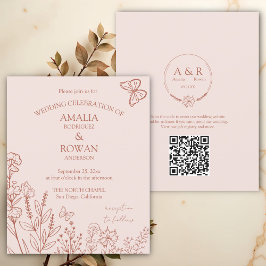 Lámina Flores de prados Invitación al presupuesto de Boda