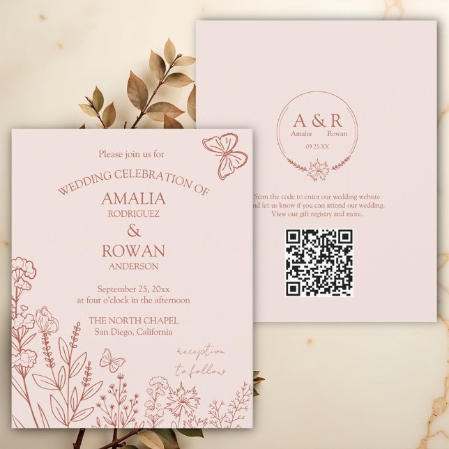 Lámina Flores de prados Invitación al presupuesto de Boda (Subido por el creador)