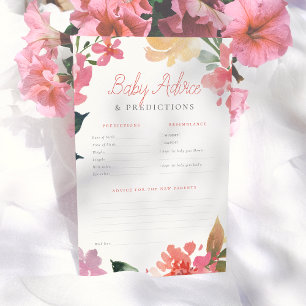 Lámina Flores de primavera   Juego de consejos y predicci