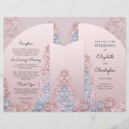 Lámina Flores de resorte de arco boho hiacintos rosados p