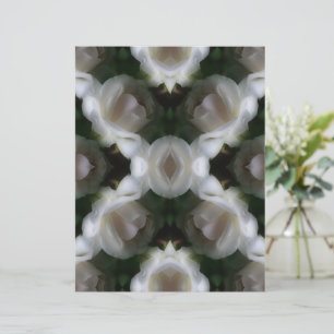 Lámina Flores de rosa blanca Libro de carátulas abstracto