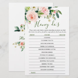 Lámina Flores de Rubor Rosa Verde Jardinería Juego de Des