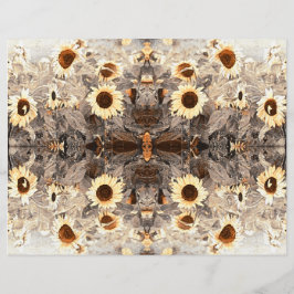 Lámina Flores de sol gigantes amarillas marrón amarillo S