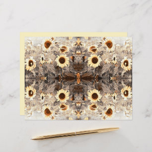 Lámina Flores de sol gigantes amarillas marrón amarillo S