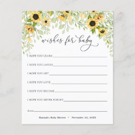 Lámina Flores de sol y deseos de vegetación para la tarje