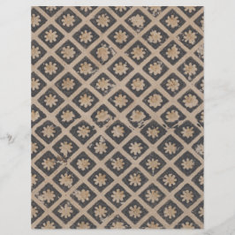 Lámina Flores dentro de cuadrados Papel de descomposición