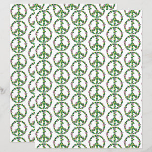 Lámina Flores florales rosas y amarillas firman papel de