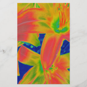 Lámina flores fluorescentes