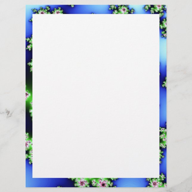 Lámina Flores fractales (Anverso)