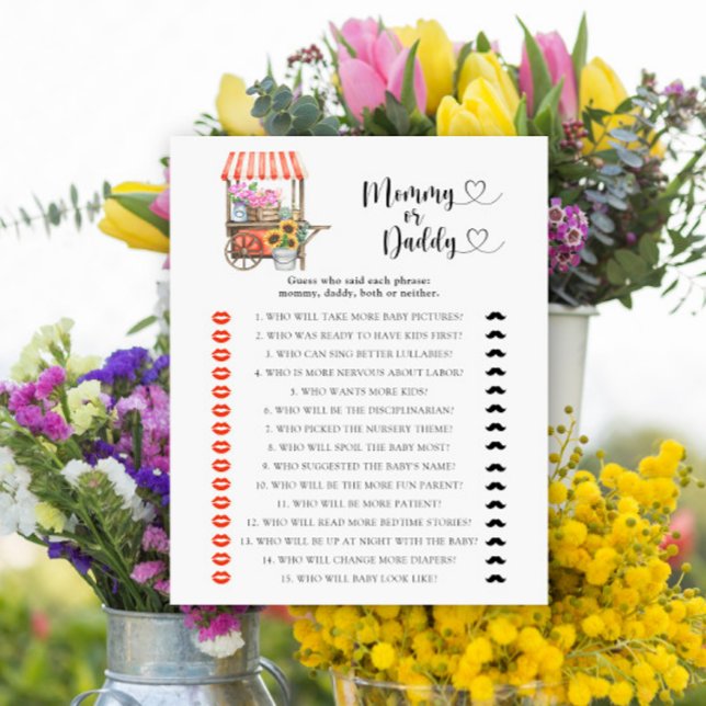 Lámina Flores locales ducha de bebé - mamá o papá (Subido por el creador)