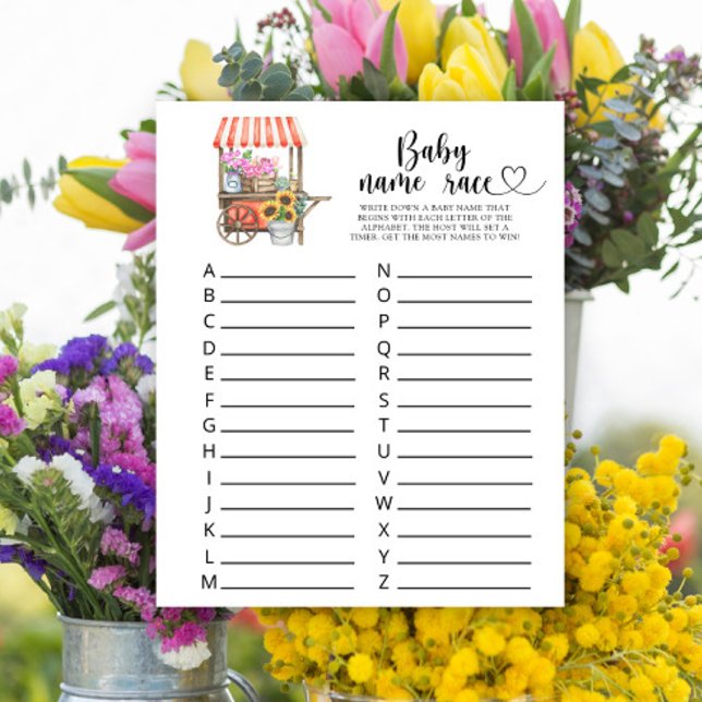 Lámina Flores locales Ducha de bebé - Raza por el nombre  (Subido por el creador)