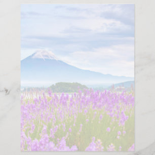 Lámina Flores   Monte Fugi Japón