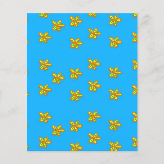 Lámina flores pintadas de azul (Anverso)