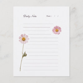 Lámina Flores Presionadas Papel de papel diario de estant