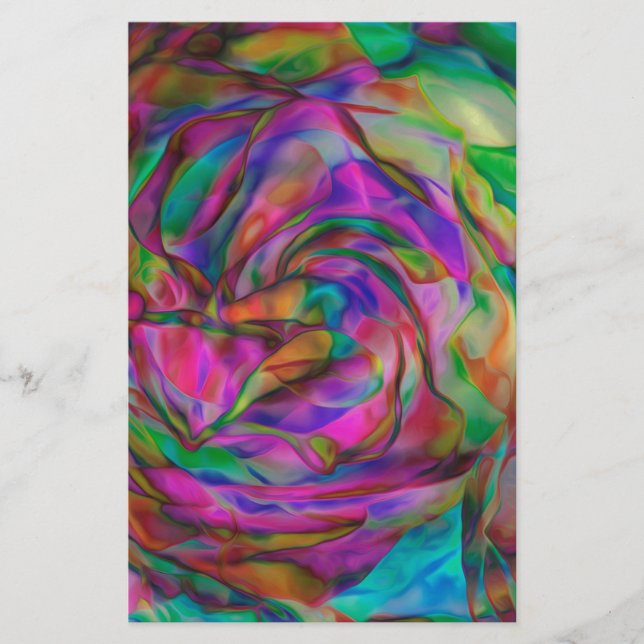 Lámina Flores psicodélicas (Anverso)