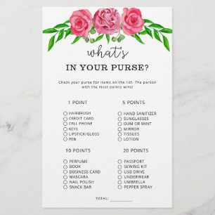 Lámina Flores que hay en tu juego de bolsos