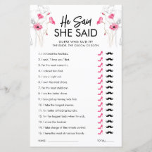 Flores Rosadas Dijo Que Dijo Juego | PERSONALIZABL