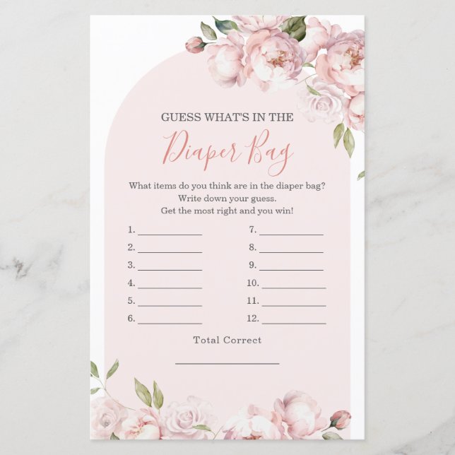 Lámina Flores rosas bebés en sangre lo que hay en la bols (Anverso)