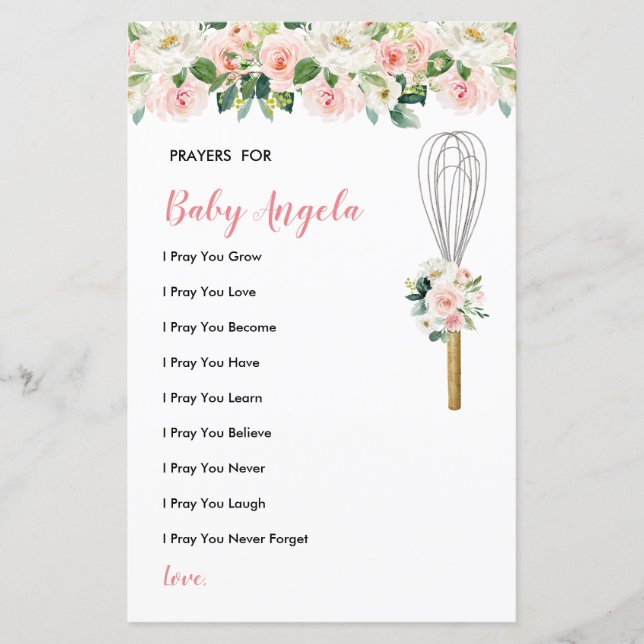 Lámina Flores rosas oraciones para la flor de la vegetaci (Anverso)