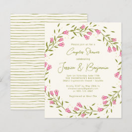 Lámina Flores rusticas de jardín rosado de presupuesto Du