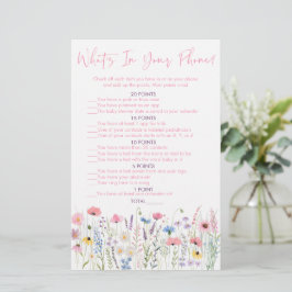 Lámina Flores salvajes Pink Meadow ¿Qué hay en tu juego d