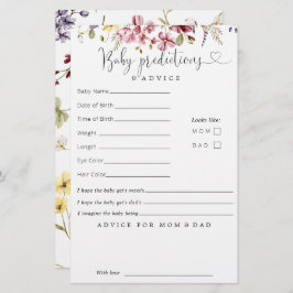 Lámina Flores Silvestres Bebé En Los Consejos De Predicci