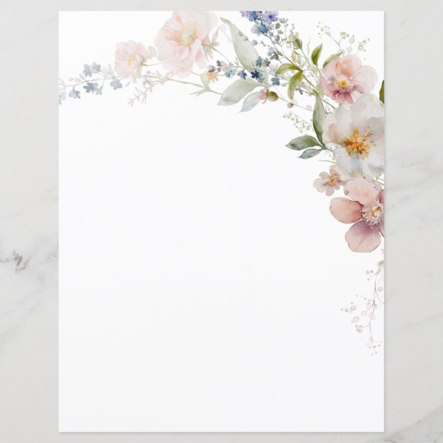 Lámina Flores silvestres bebés en florín elegante moderno (Anverso)