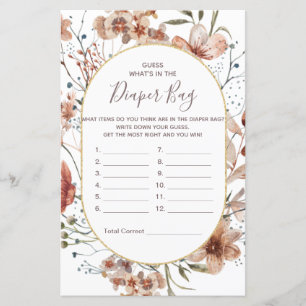 Lámina Flores silvestres de otoño adivinan qué hay en la 