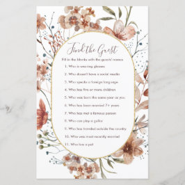 Lámina Flores silvestres de otoño encuentran el juego de 