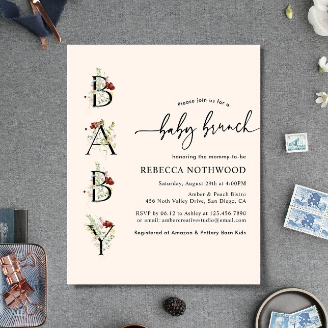 Lámina Flores silvestres de presupuesto en la invitación  (Subido por el creador)