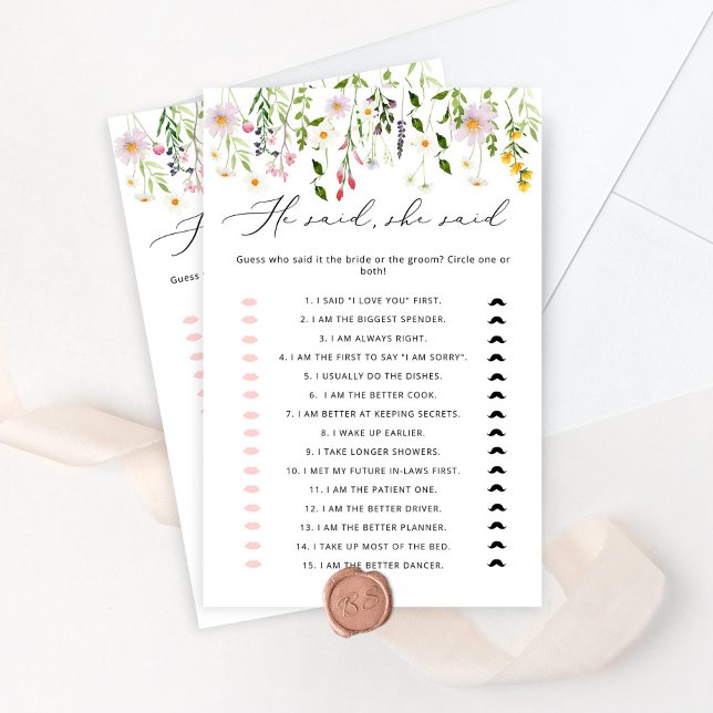 Lámina Flores silvestres Dijo que dijo que el juego de la (Subido por el creador)