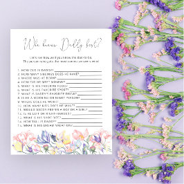 Lámina Flores silvestres ducha de bebé Quién conoce mejor