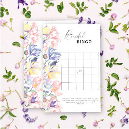 Lámina Flores silvestres - juego de bingo de ducha de nov