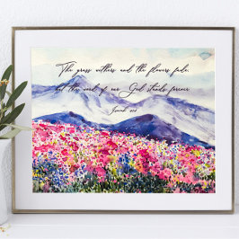 Lámina Flores silvestres, la palabra de Dios permanece