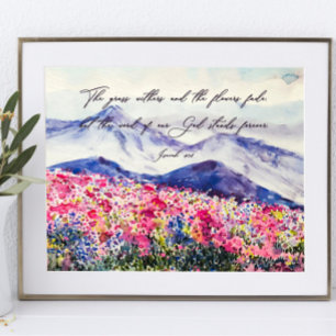 Lámina Flores silvestres, la palabra de Dios permanece