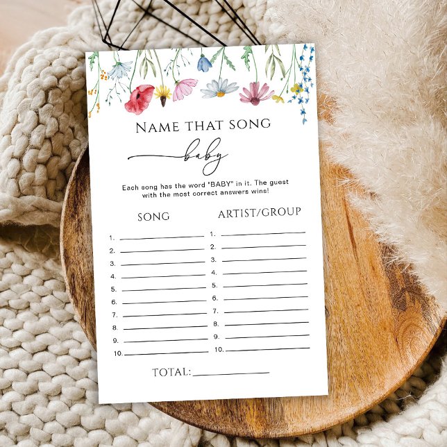 Lámina Flores silvestres Nombre esa canción juego de bebé (Subido por el creador)