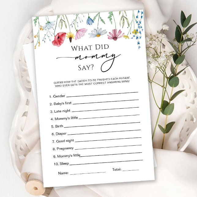 Lámina Flores silvestres ¿Qué dijo mamá? (Subido por el creador)